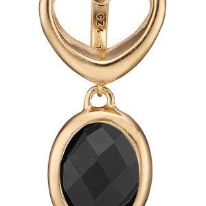Christina open onyx heart charm - 610-G63BLACK