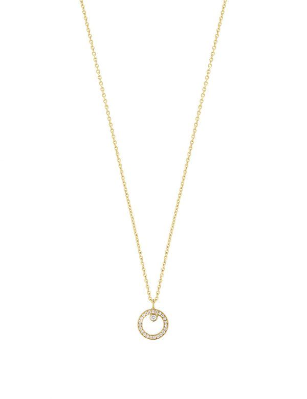 Georg Jensen Halo 18 kt vedhæng med diamant pavé - 10014138