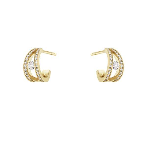 Georg Jensen Halo 18 kt. ørering med diamant pavé - 10014071