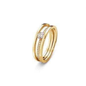 Georg Jensen Halo Solitaire ring - 10014100 55