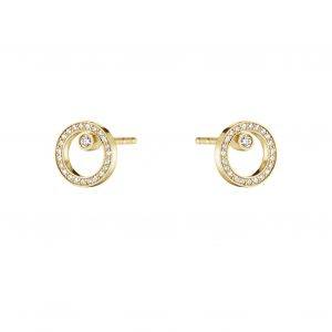 Georg Jensen Halo ørestik 18 kt. med diamant pavé - 10014063