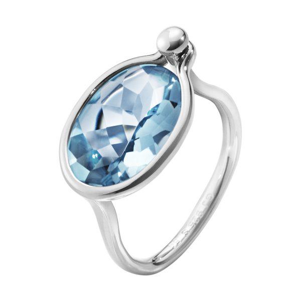 Georg Jensen SAVANNAH mellem ring - 10012172 Sølv/Blå topas 54