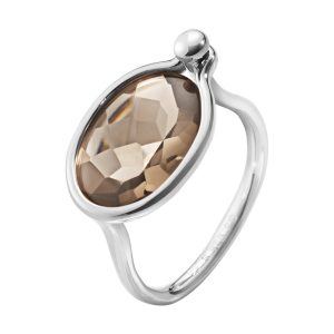 Georg Jensen SAVANNAH mellem ring - 10012200 Sølv/Røgkvarts 53