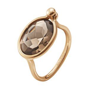 Georg Jensen SAVANNAH ring medium - 10012242 18 kt rosa / røgkvarts 54