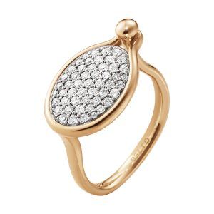 Georg Jensen SAVANNAH ring medium - 10012739 18 kr rosa/0,38 ct 57