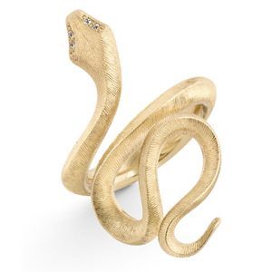 Ole Lynggaard 18 kt Snake ring - A2673-401 4 bril ialt 0,02 ct 57