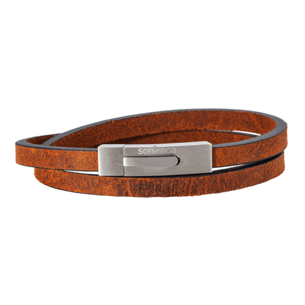 SON Herre læderarmbånd - 897 006-BROWN41