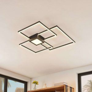 Lindby Duetto LED-loftlampe, antracit 38 W