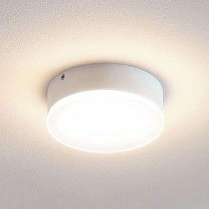 Lindby Leonta LED-loftlampe, hvid, Ø 12 cm