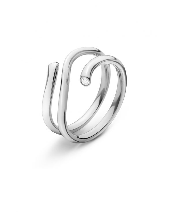 Georg Jensen Magic ring hvidguld - 20000342 0.04 ct / hvg 56