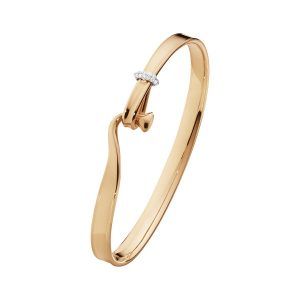 Georg Jensen TORUN armring - 3510844 18 kt rose / 0,08 ct S