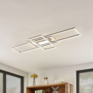 Lindby Mairin LED-loftlampe, mat nikkel