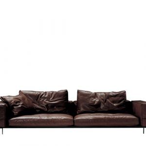 Flexform Lifesteel Sofa - Mørkebrun Læder