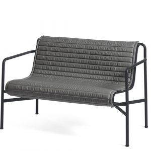 HAY Palissade Dining Bench Hynde - Quilted - Anthracite Grå
