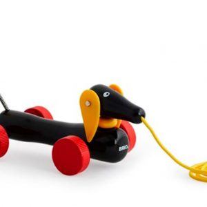 Brio Dachsie, hund, Pull along