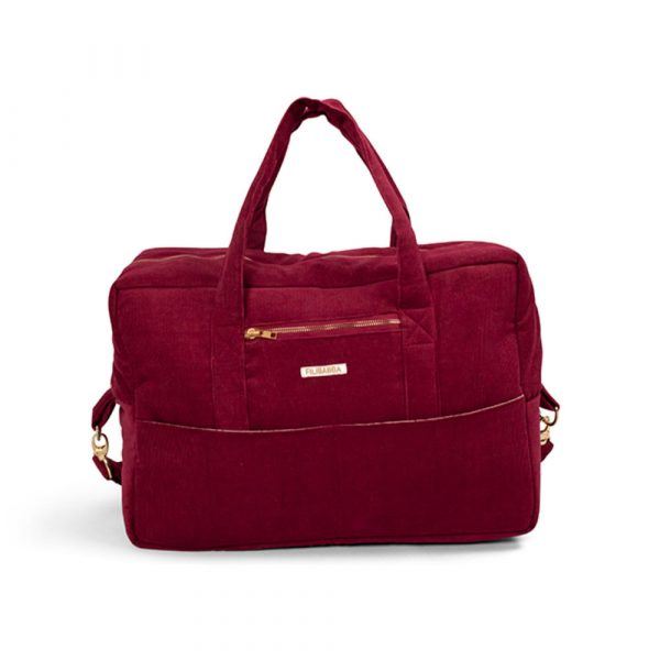 Filibabba Mommy bag - fløjl, Deeply red