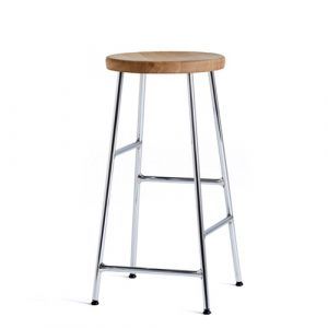 HAY Cornet Barstol - Chrome - Oak - H65cm