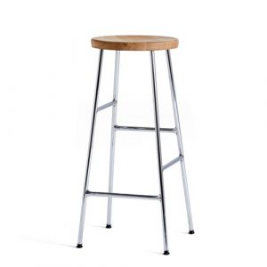 HAY Cornet Barstol - Chrome - Oak - H75cm