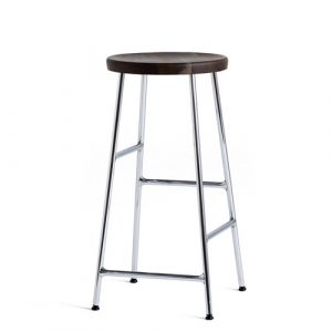 HAY Cornet Barstol - Chrome - Smoked Oak - H65cm