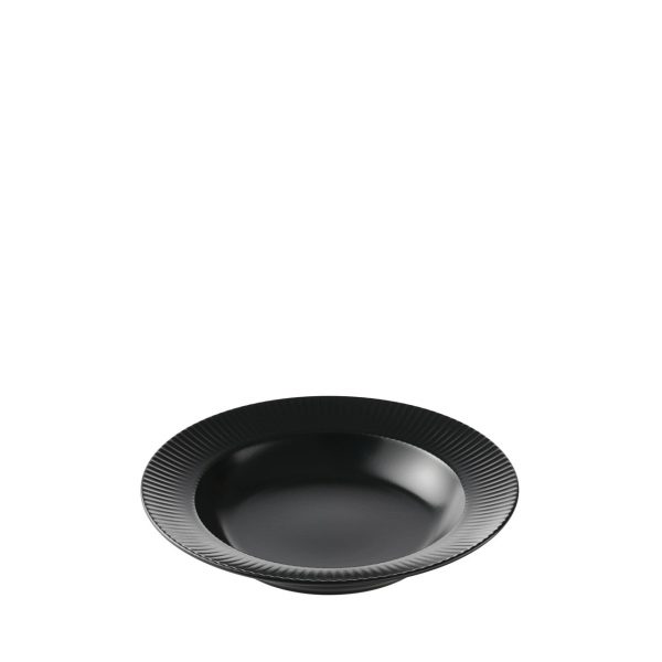 AIDA Groovy suppetallerken Ø23cm sort stentøj