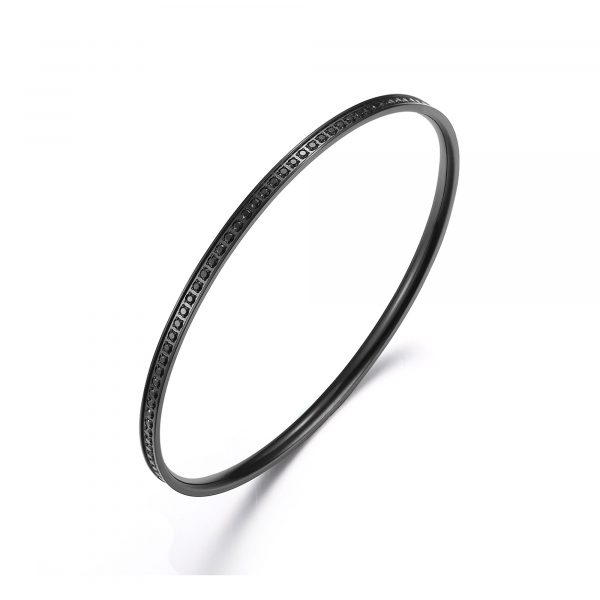 ANNEBRAUNER Bangle thin Black/Black - armring - 62mm