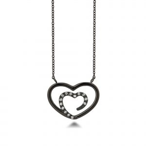 ANNEBRAUNER Heart Black/White - Heart with heart