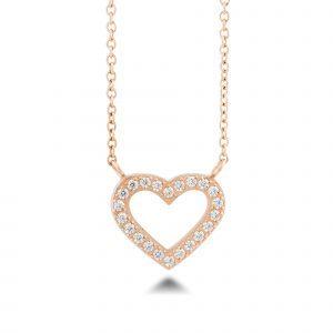 ANNEBRAUNER Heart Rose/White