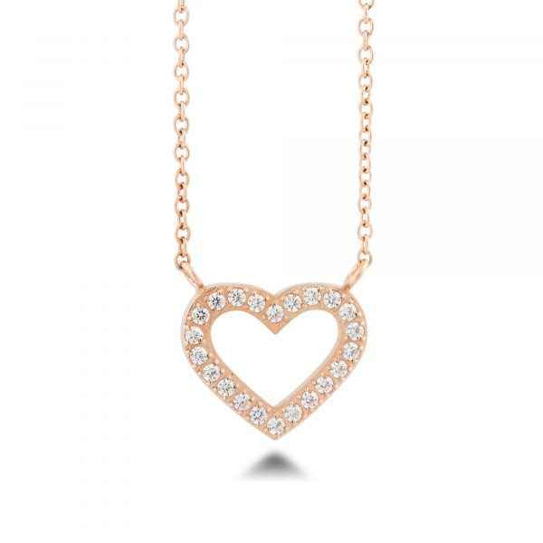 ANNEBRAUNER Heart Rose/White