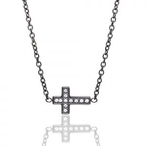 ANNEBRAUNER Small cross Black/White