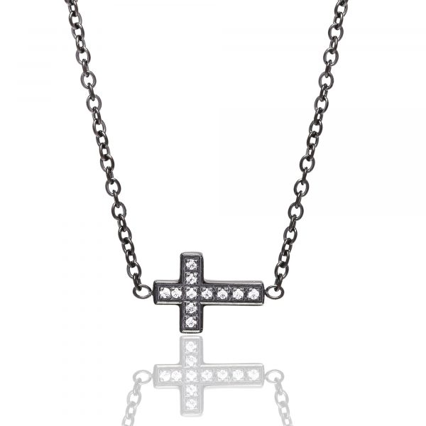 ANNEBRAUNER Small cross Black/White