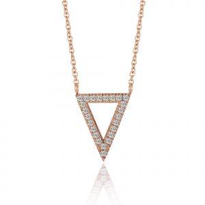 ANNEBRAUNER Triangle Rose/White