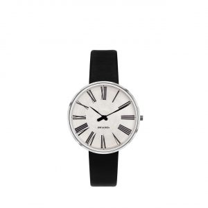 ARNE JACOBSEN Roman 34mm Sunray skive, sort rem