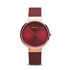 BERING Classic dameur i farven rosaguld/rød 14531-363