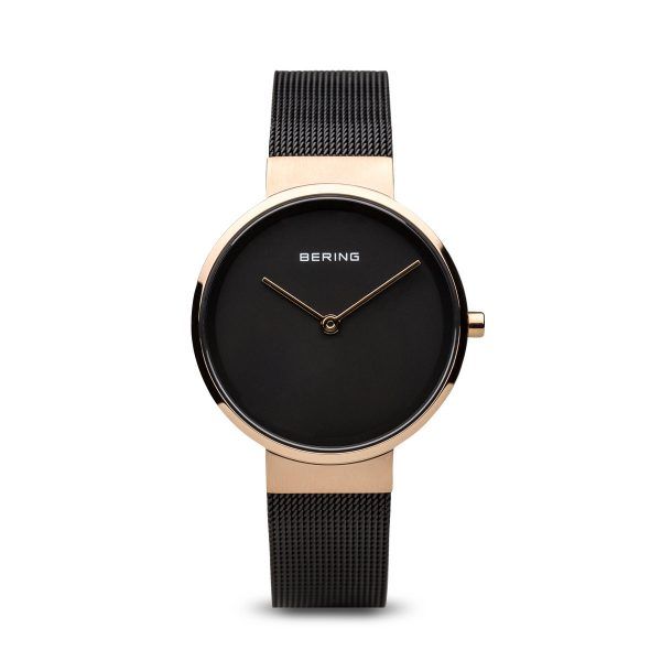 BERING Classic dameur i farven rosaguld/sort 14531-166