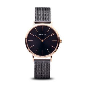 BERING Classic dameur i farven sort/rosaguld 14134-166