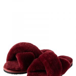 CRÉTON Dolly slippers i lammeskind (BURGUNDY, 41)