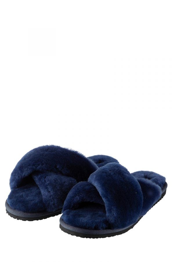 CRÉTON Dolly slippers i lammeskind (MIDNIGHT NAVY, 37)