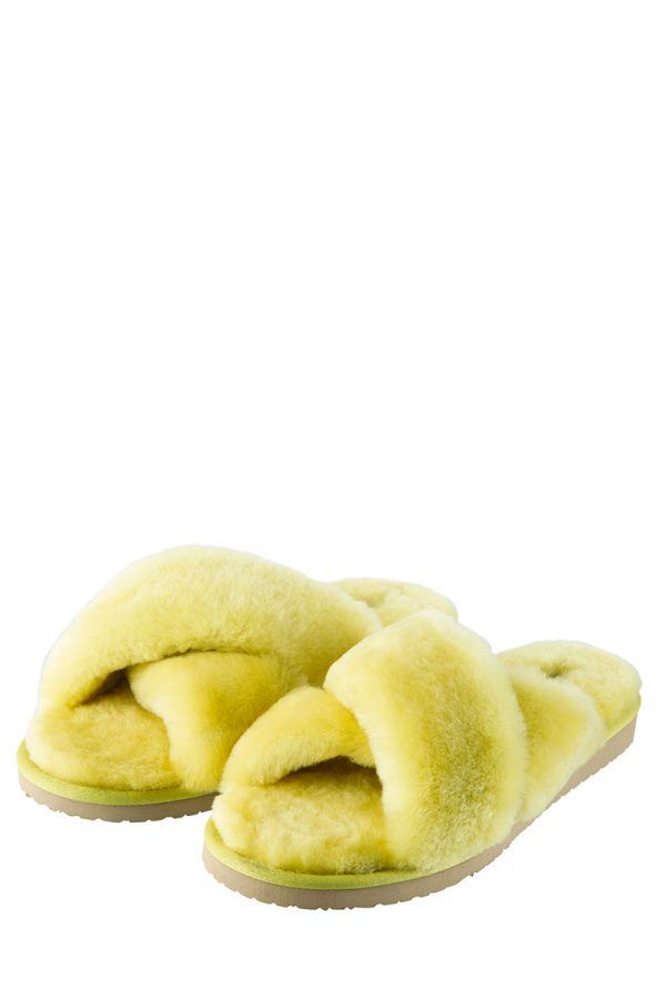 CRÉTON Dolly slippers i lammeskind (YELLOW CREAM, 38)