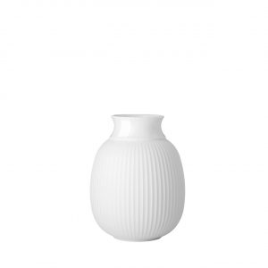 LYNGBY PORCELÆN Curve Vase H12 hvid
