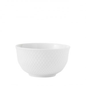 LYNGBY PORCELÆN Rhombe skål 35 cl hvid