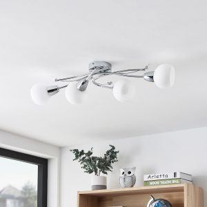 Lindby Floresca loftlampe, 4 lyskilder, krom