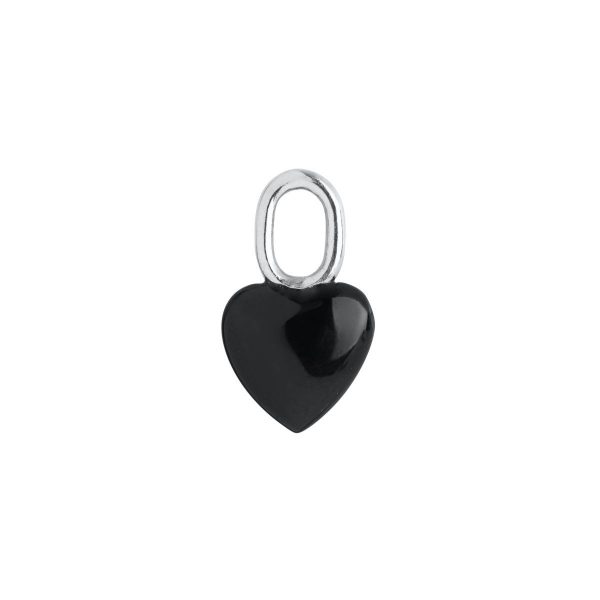 Maria Black Onyx heart sølv - 100802AG