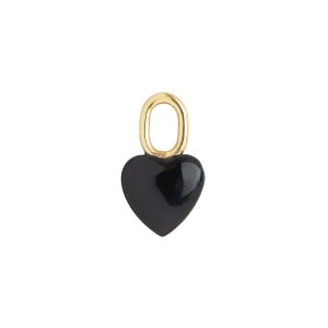 Maria Black Onyx heart vedhæng - 100802YG