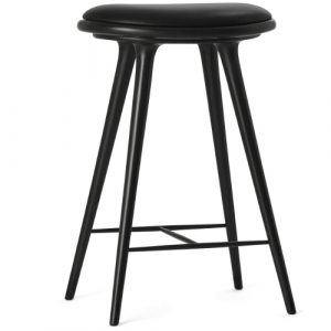 Mater barstol sort bøg - H: 74cm