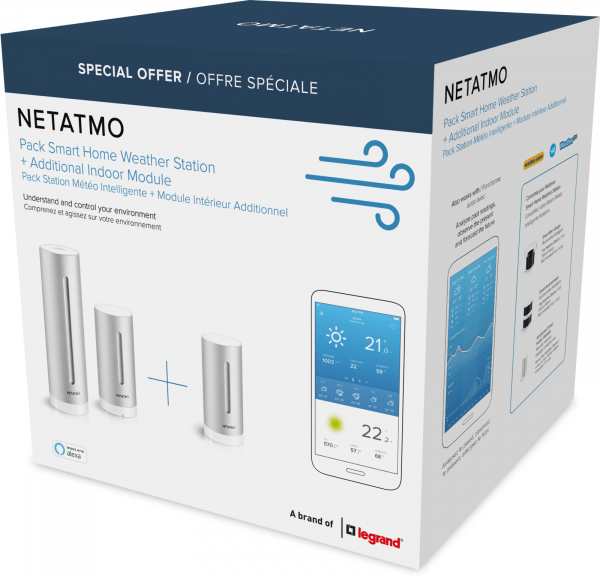 Netatmo Vejrstation m. Indendørs Modul