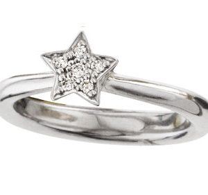 Ole Lynggaard Stars ring i hvidguld - A2739-501 HV 6 dia ialt 0,09 ct 55