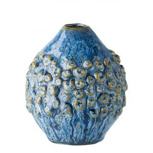 SINNERUP Dots stentøj vase 8,5 X 10 cm (BLÅ, ONESIZE)