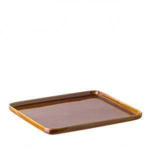 SINNERUP New Blossom fad 27,5 X 25,5 X 1 cm (L, AMBER/CURRY)