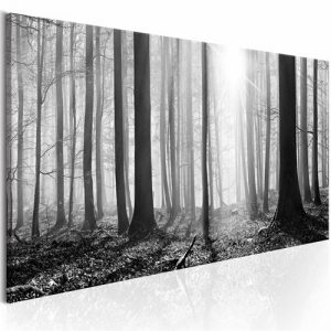 Tavla - Black and White Forest (120 x 40 cm)