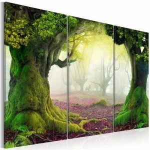 Tavla - Mysterious forest - triptych (60 x 40 cm)